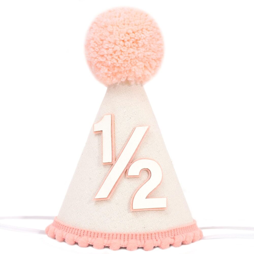 3885 Half Birthday Hat -Baby 1/2 Birthday Cone Hat,Six Months